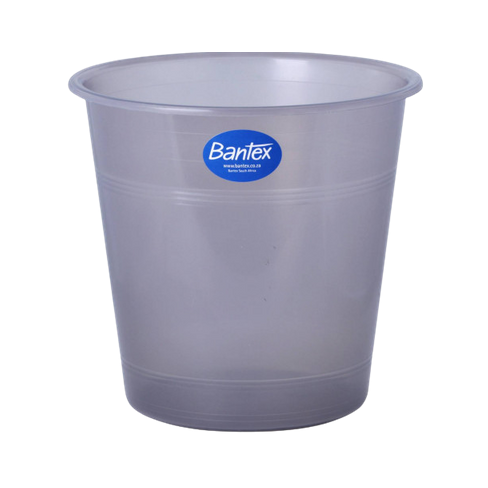 BANTEX Round Paper Dustbin 10L - Silver