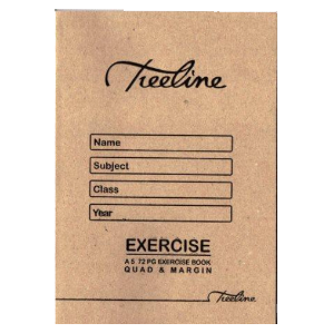 TREELINE Exercise Book Soft Cover 17mm Ruled Margin A4 72PG