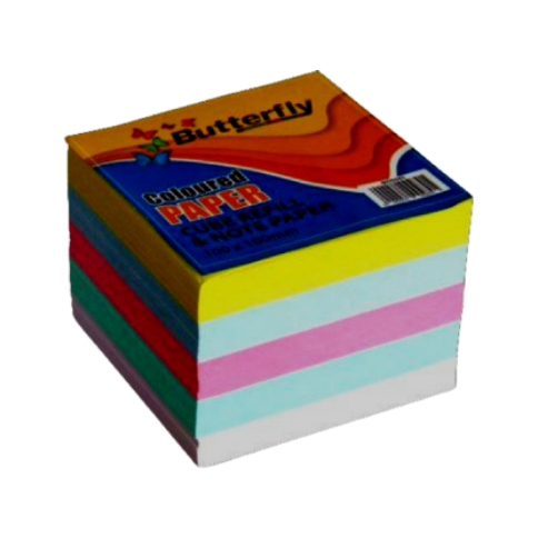 BUTTERFLY Memo Cube With Paper - Assorted