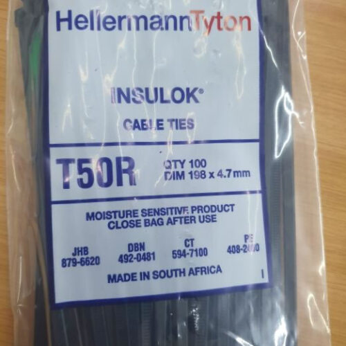 Cable Ties 198x 4.7 Black -t50r