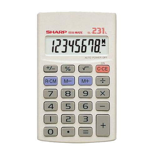 SHARP EL231 8D Basic Calculator