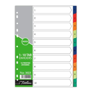 TREELINE File Divider A4 PVC Tab10