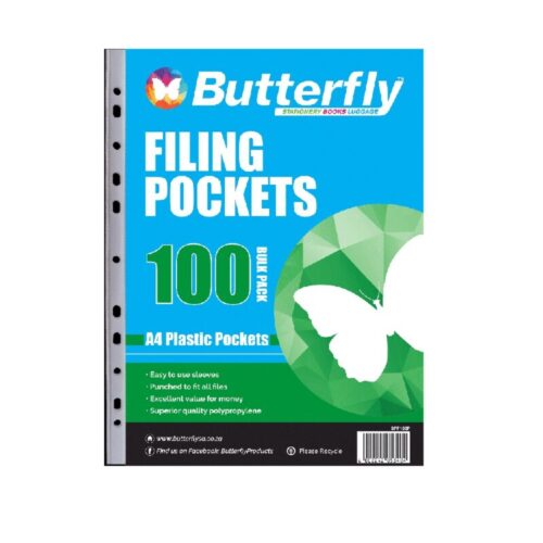 BUTTERFLY Filing Pockets A4 100's