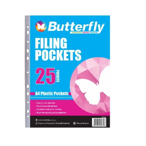 BUTTERFLY Filing Pockets A4 25's