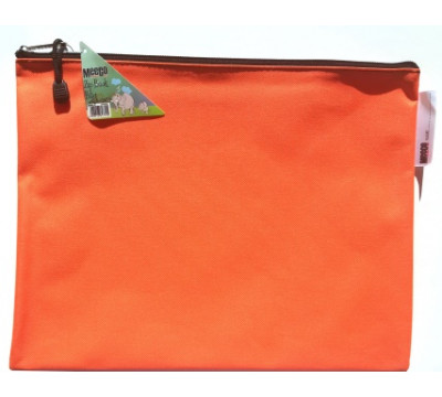MEECO A4 Nylon Book Bag With Zip - Orange