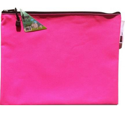 MEECO A4 Nylon Book Bag With Zip - Pink