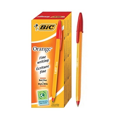 BIC Orange Fine Ballpoint Pen Red - Box Of 60