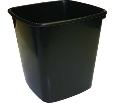 BANTEX Waste Paper Bin Square 20L - BLACK