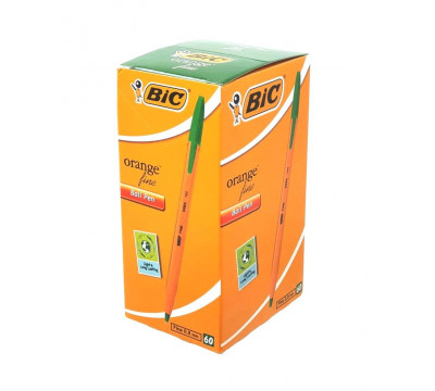BIC Orange Fine Ballpoint Pen Green - Box Of 60