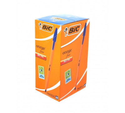 BIC Orange Fine Ballpoint Pen Blue - Box Of 60