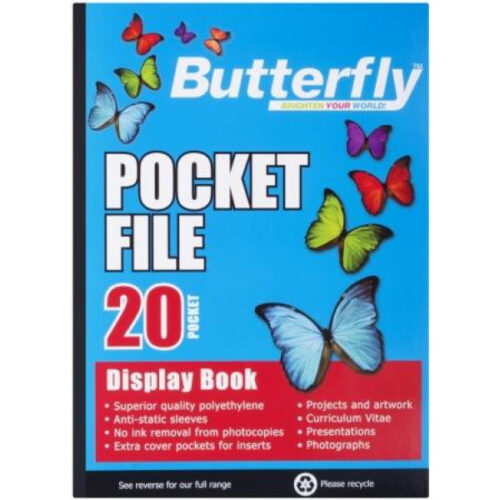 BUTTERFLY A4 Flip File 20Page
