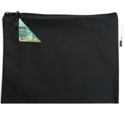 MEECO A4 Nylon Book Bag With Zip - Black