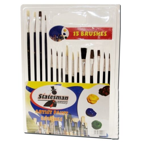 STATESMAN 15 Piece Artist Paint Brush Set