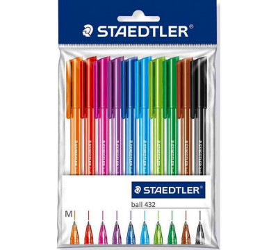 STAEDTLER Triangular Ballpoint Pens Wallet 10