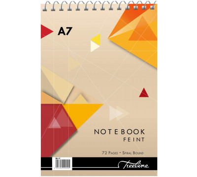 TREELINE Note Book A7 Top Bound Feint And Margin - 72 Page