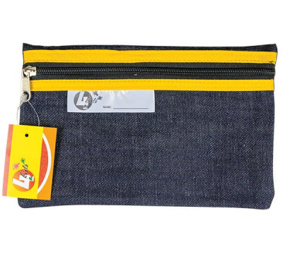 TREFOIL Denim School Pencil Bag 22cm - Yellow