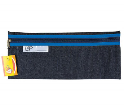 TREFOIL Denim School Pencil Bag 33cm - Green