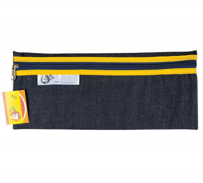 TREFOIL Denim School Pencil Bag 33cm - Yellow