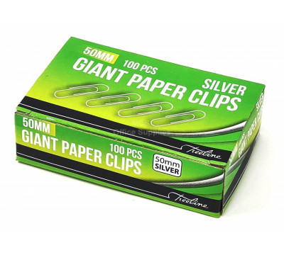 TREELINE Giant Paper Clips 50mm Silver