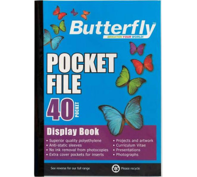 BUTTERFLY A4 Flip File 40Page