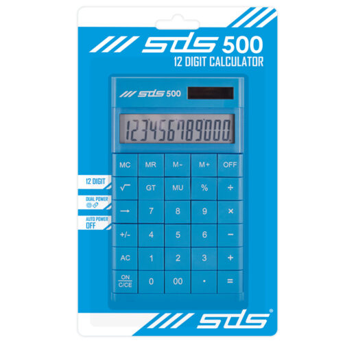 SDS500 Calculator 10 Digit  - Blue