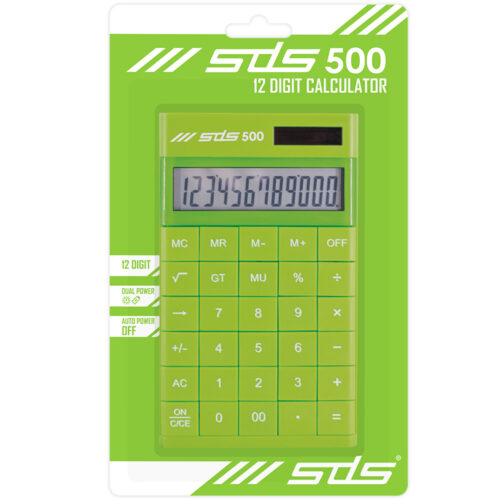 SDS500 Calculator 10 Digit  - Green