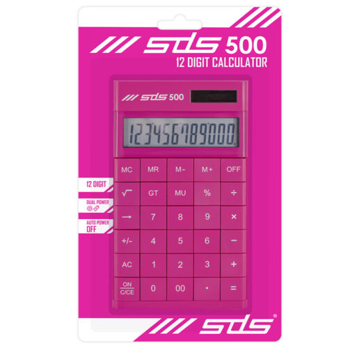 SDS500 Calculator 10 Digit  - Pink