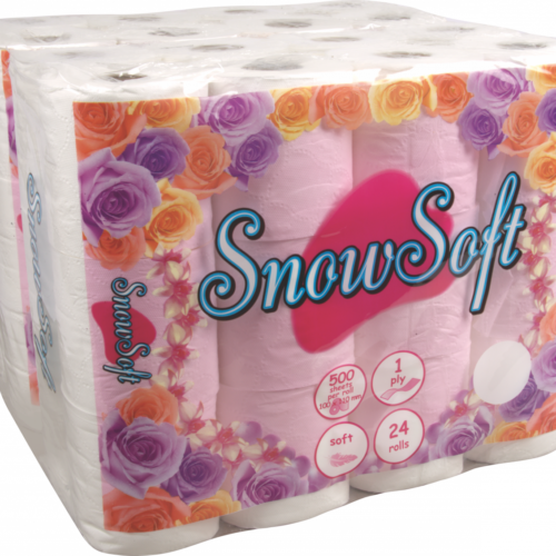 SNOW SOFT 1 Ply Virgin Toilet Paper 24's