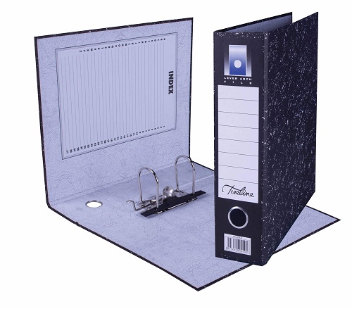 TREELINE A4 Black Lever Arch Files With Plastic Compressor