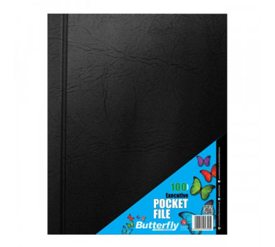 BUTTERFLY A4 Executive Pocket File (100 Pocket)
