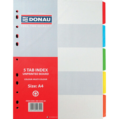 DONAU Index A4 5 POS Board Rainbow 5’S