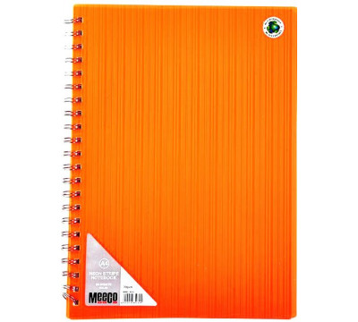 MEECO Neon Stripe A4 Notebook Orange