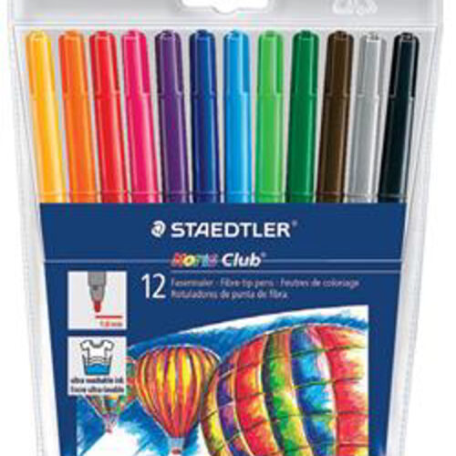 STAEDTLER Fibre Pens Wallet 12's