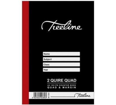 A4 Counter Book 2 Quire Quad And Margin 192 Pages