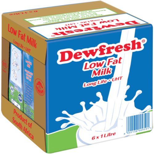 DEWFRESH UHT Long Life Full Cream Milk (6 x 1L)