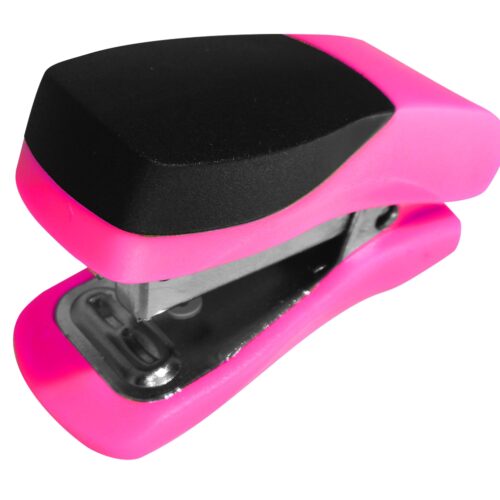 PARROT Single Mini Black Plastic Stapler-Pink