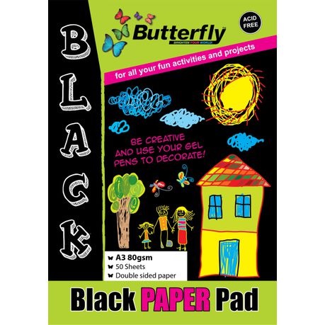 BUTTERFLY A3 Project Paper Pad Black (20)