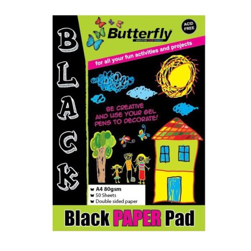 BUTTERFLY A4 Project Paper Pad Black (20)