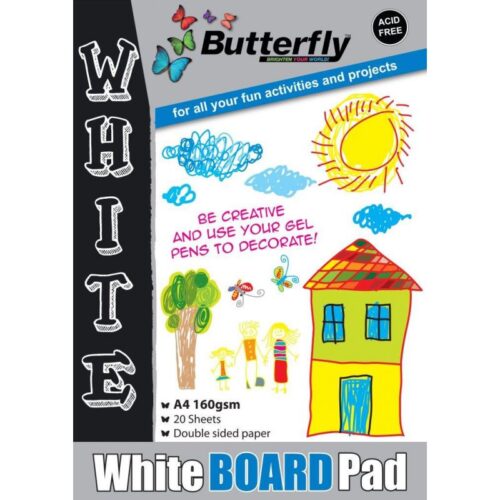 BUTTERFLY A4 White Board Pad 160gsm (20 Sheet)