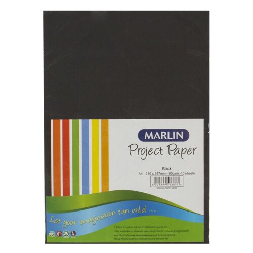 MARLIN A4 80gsm Project Paper Black 10's