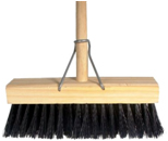 Platform Broom Hard 380mm Wooden Handle Metal Stay