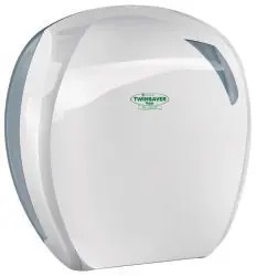 TWINSAVER Finesse Big Roll Decca Toilet Paper Dispenser Plastic - White