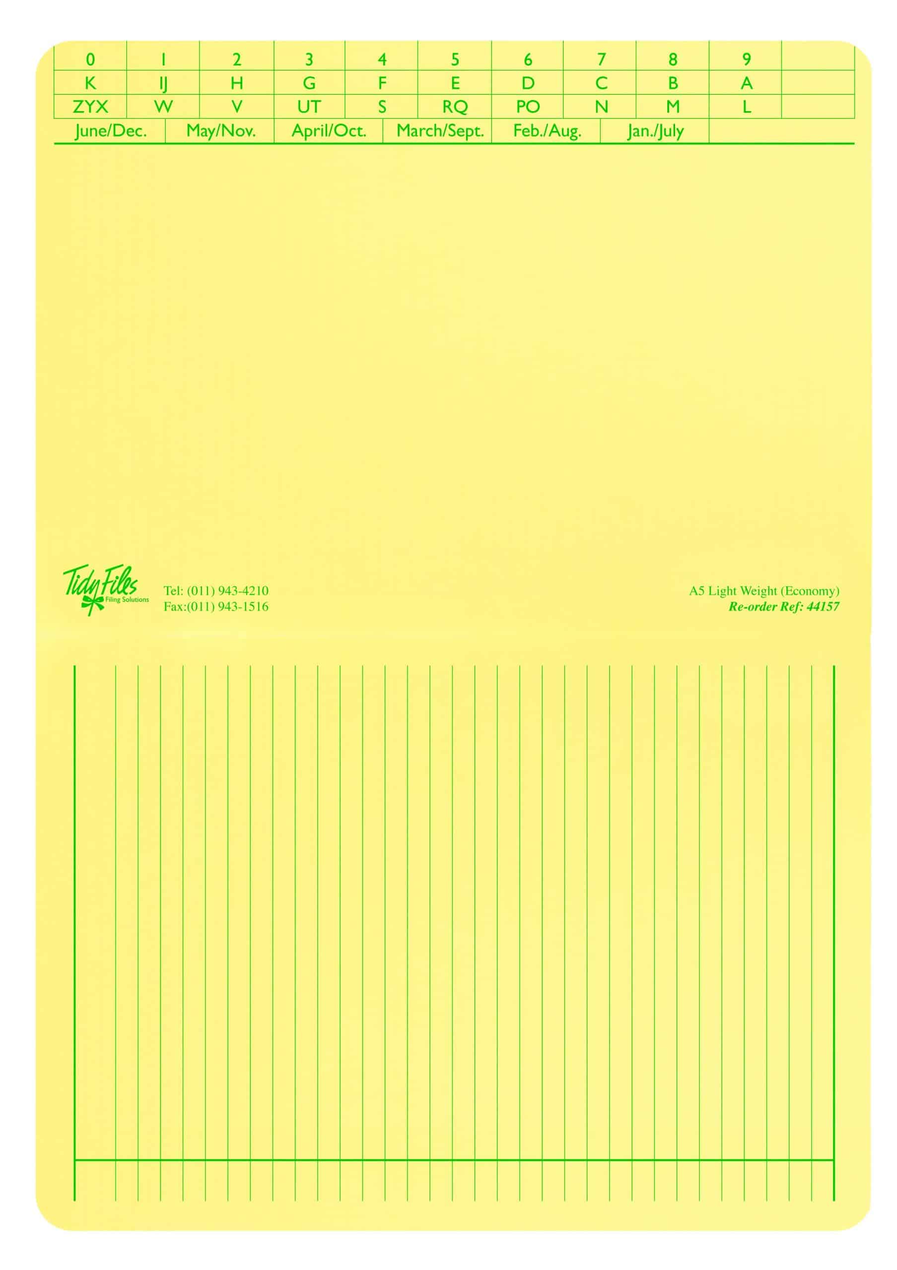TIDY FILES – A5 Light Weight File Pack of 25's