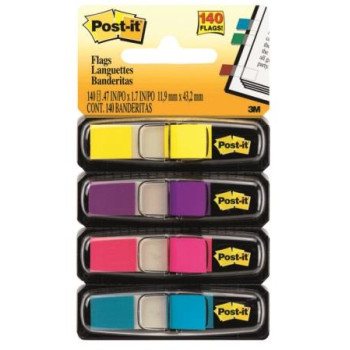 POST-IT 4 Pack Mini Flags Bright