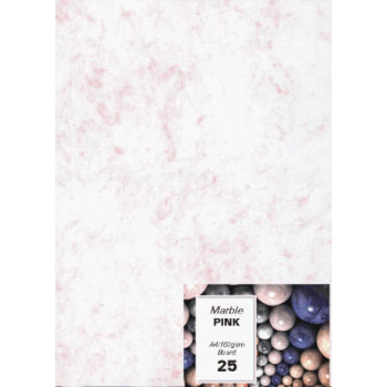 RBE A4 Marble Board 160gsm - PINK 100 Pack