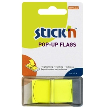 STICK'n NOTES Pop-Up Flags 45X25mm (50 Flags) Lemon