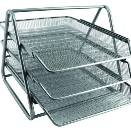 SDS Mesh Letter Tray Silver – 3 Tier