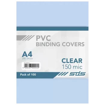 SDS - A4 Binding Cover CLEAR 150 Micron (100 Sheets)