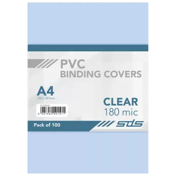 SDS - A4 Binding Cover CLEAR 180 Micron (100 Sheets)