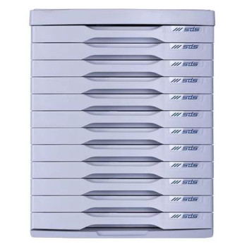 SDS Desk Drawer Filing System 12 Drawers - Egg Shell